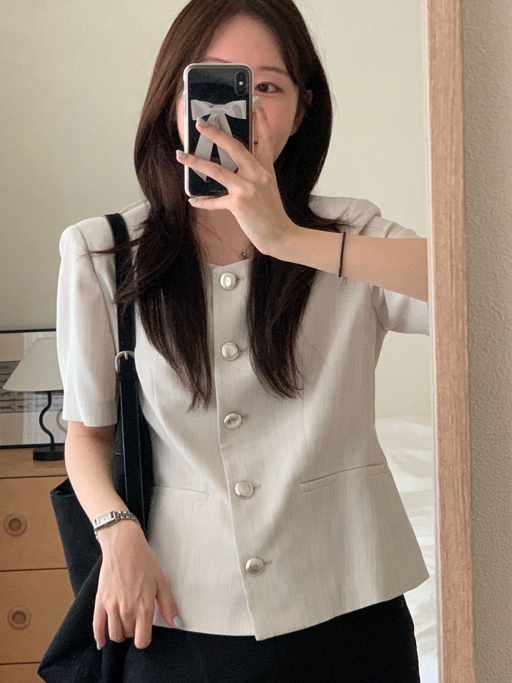 스쿱넥 벨티드 자켓 C262MSF334