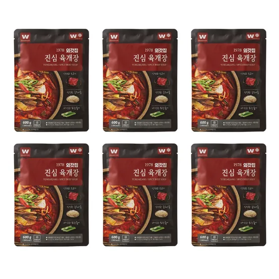 외갓집 얼큰 칼칼 진심 육개장 600g X 6팩