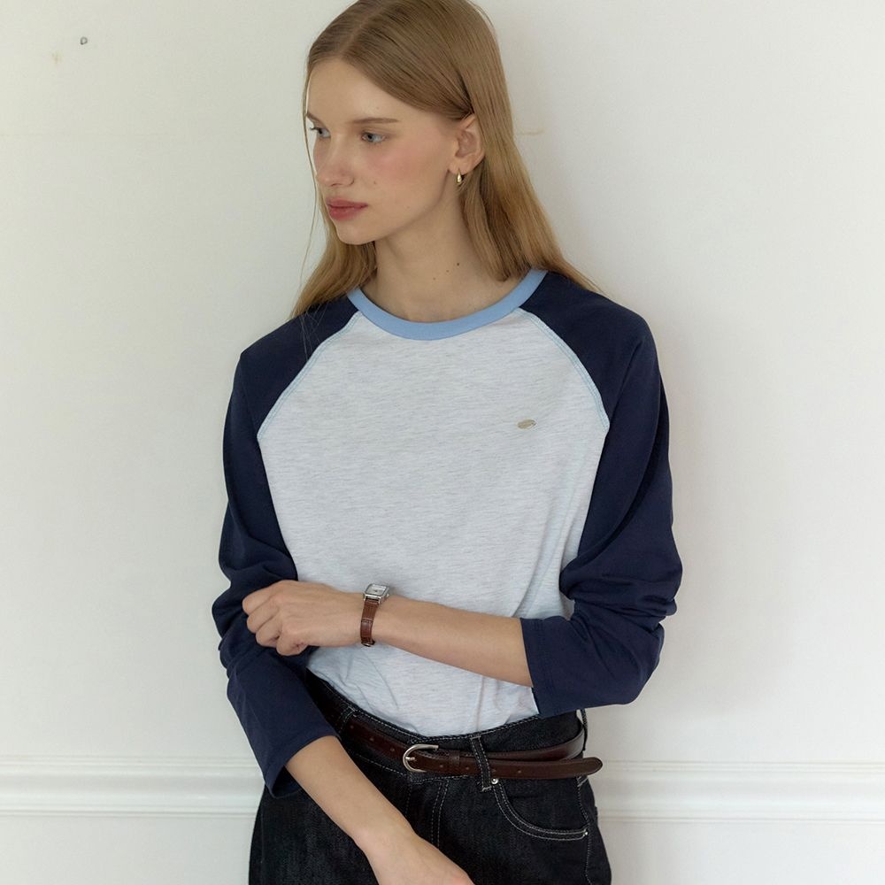 Two-tone Raglan T-shirt - Navy