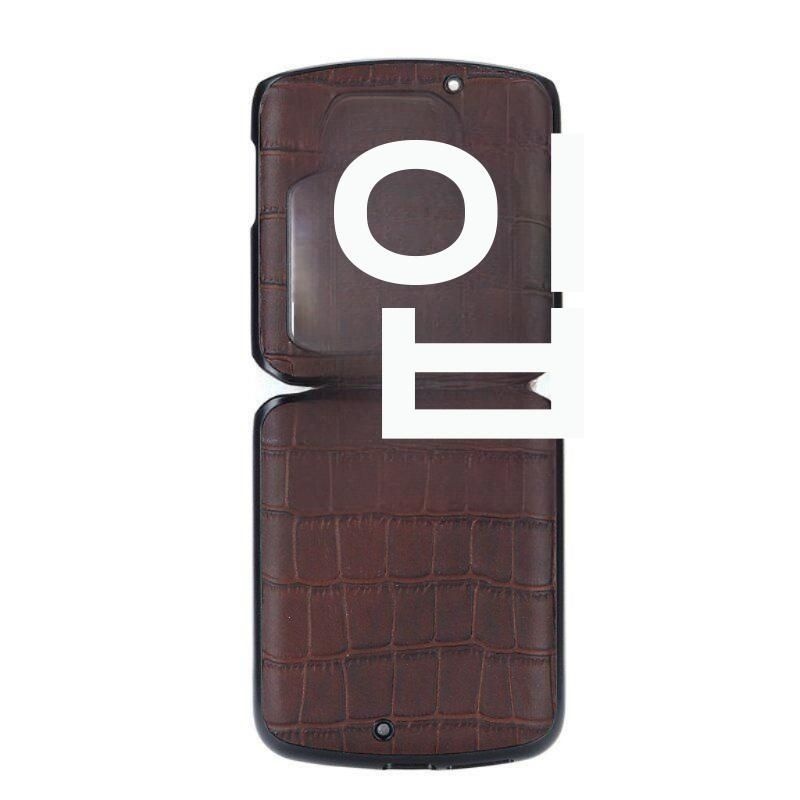 중국 협력사 [해외] 모토로라 레이저 5G 폴더블 폰 케이스 가죽 악어 프린트 블레이드 접이식 커버