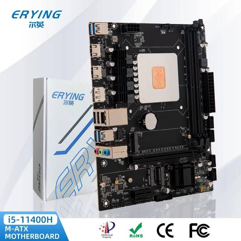 [해외] 마더보드 메인보드 ERYING 게임용 마더 보드 온보드 CPU i5-11400H SRKT1 (ES) 2.7GHz 6 코어 12 스레드 HM570 칩셋 메인