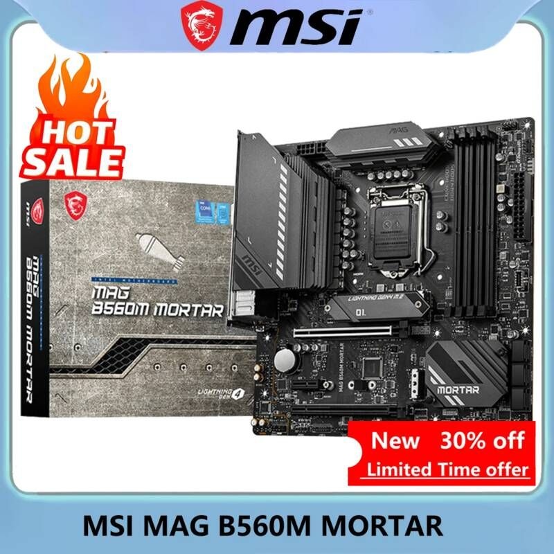 [해외] 마더보드 메인보드 MSI MAG B560M MORTAR DDR4 인텔 LGA 1200 조절기 M-ATX 마더 보드