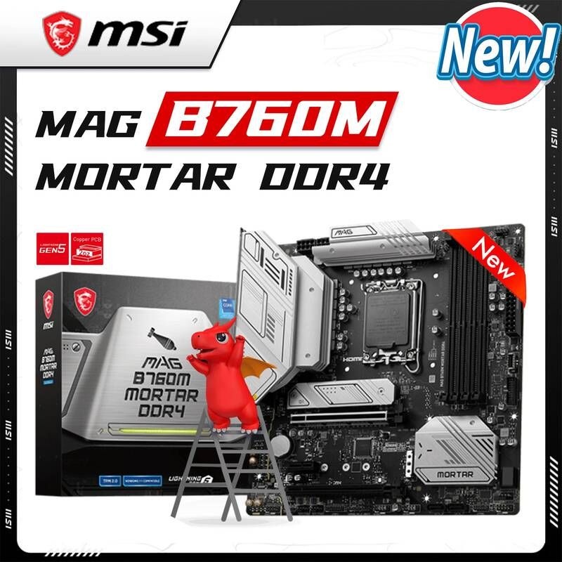 [해외] 마더보드 메인보드 MSI-데스크탑용 게임용 신제품 MAG B760M MORTAR DDR4
