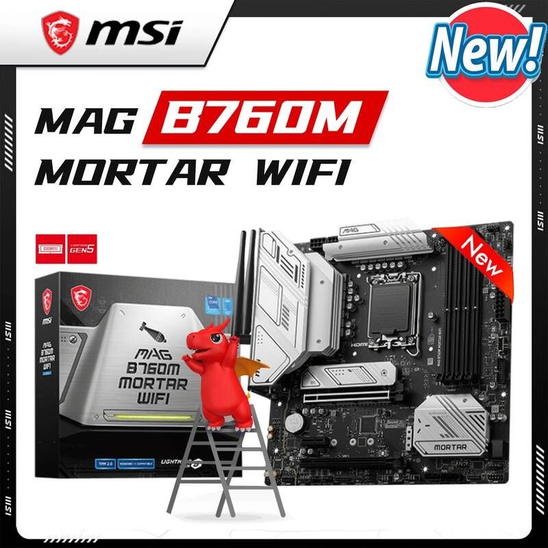 [해외] 마더보드 메인보드 MSI-MAG B760M MORTAR WIFI 신제품 LGA 1700 지원 DDR5 128GB
