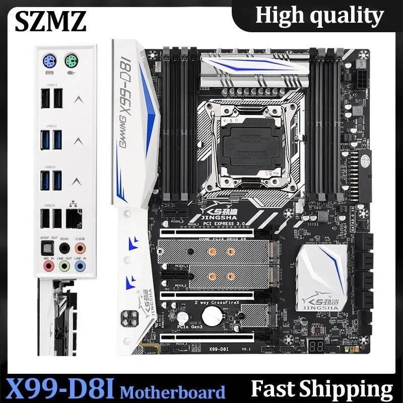 UnKnown [해외] 마더보드 메인보드 JingSha X99-D8I 게임 마더 보드 X99 칩 지원 LGA2011-3 E5 V3 V4 시리즈 프로세서 WIFI + NVMe/NGFF M.2 최대 25