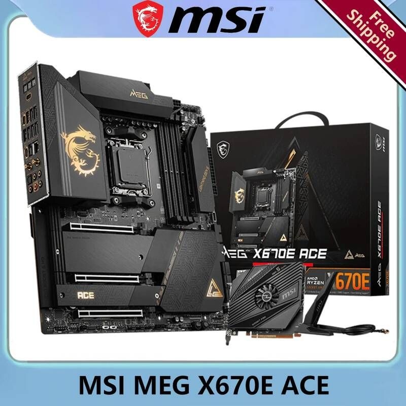 [해외] 마더보드 메인보드 MSI MEG X670E ACE DDR5 소켓 AM5 AMD X670 WiFi E-ATX 컴퓨터 하드웨어 및 소프트웨어 게임 PC 마더 보드 무
