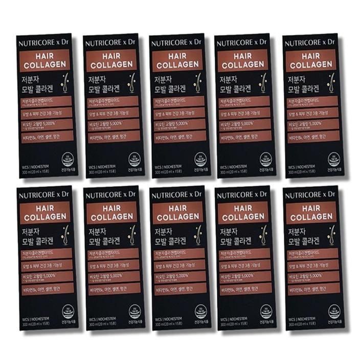[보리담다] 뉴트리코어 x Dr 저분자 모발 콜라겐 20ml x 15포 10박스