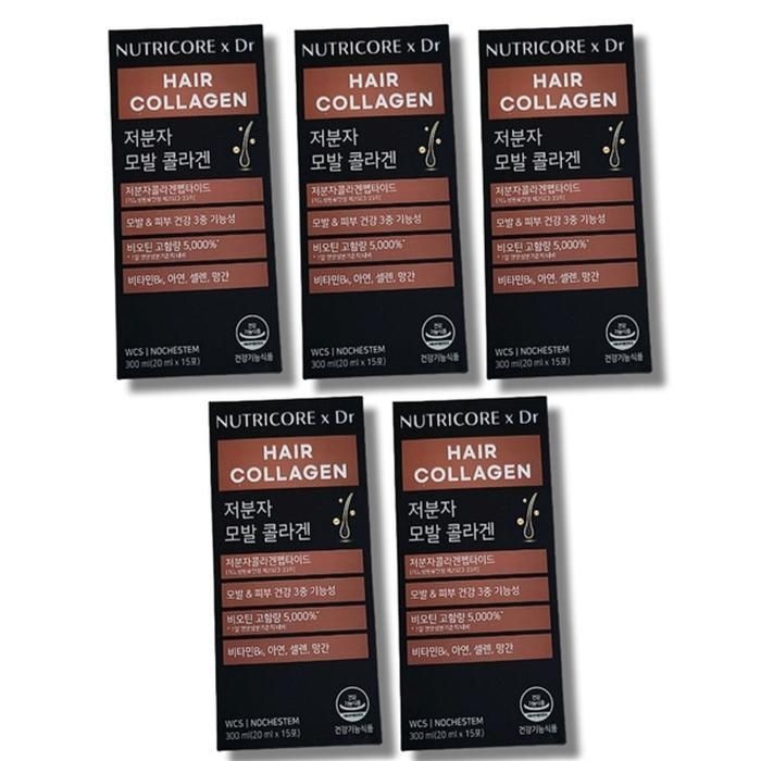 뉴트리코어 x Dr 저분자 모발 콜라겐 20ml x 15포 5박스