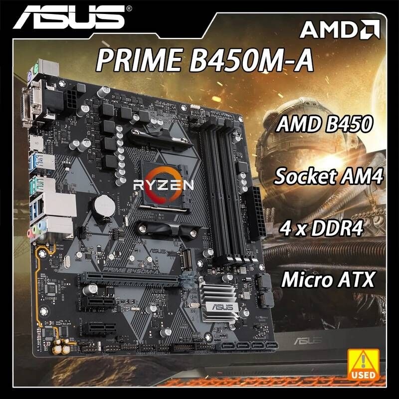 [해외] 마더보드 메인보드 ASUS 소켓 AM4 프라임 B450M-A 마더 보드 DDR4 Ryzen 5 3600 Cpus 128GB AMD B450 PCI-E 3.0 1xM.2 1 x sata III USB3.1 Mi