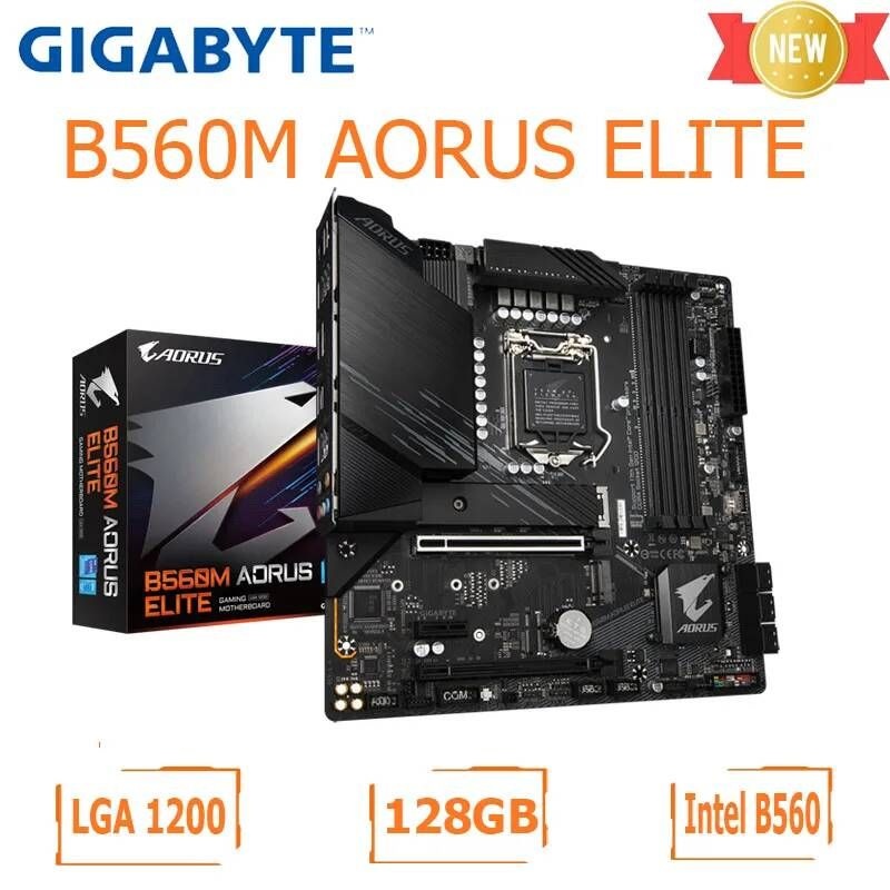 [해외] 마더보드 메인보드 기가 바이트 B560M AORUS 엘리트 LGA 1200 마더 보드 DDR4 128GB 인텔 B560 데스크탑 메인 PCI-E 4.0 마이크