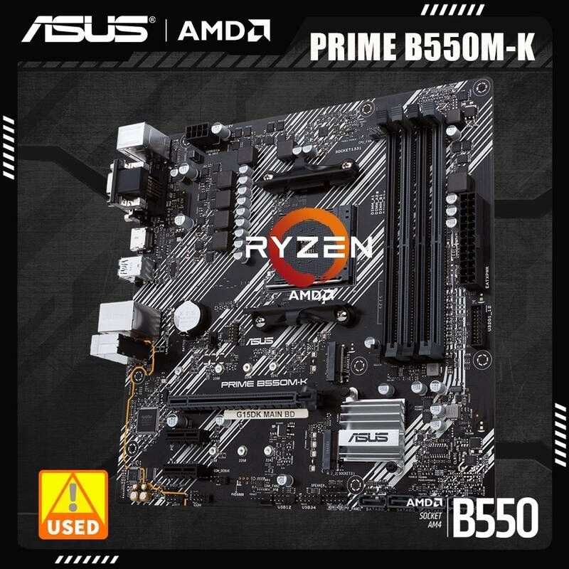 UnKnown [해외] 마더보드 메인보드 AMD B550M 마더 보드 ASUS PRIME B550M-K B550 4 x DDR4 DIMM 128G 4600(OC)MHz M.2 Ryzen 4000G 5000 CPU PCI-E 지원