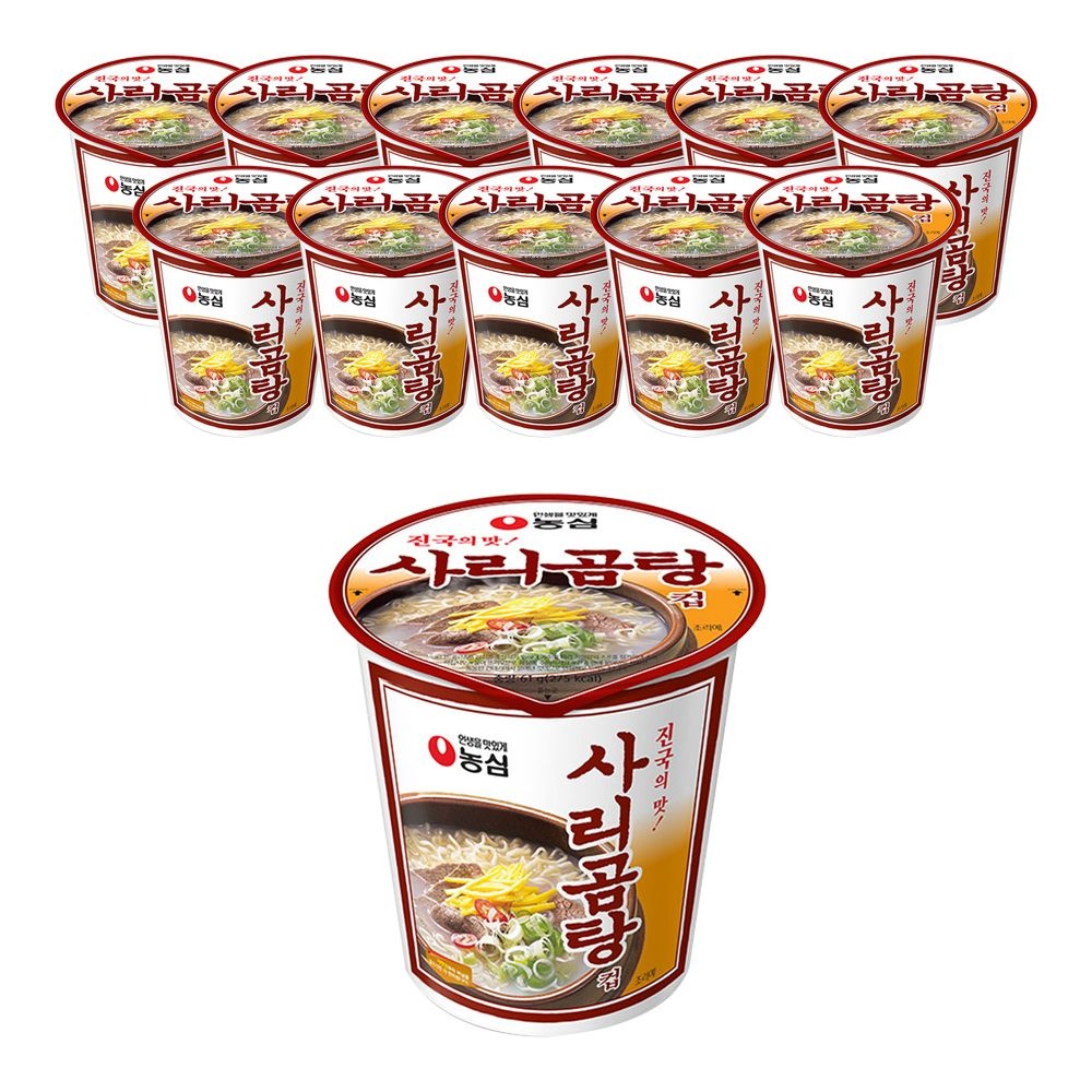 농심 사리곰탕 소컵 61g X 12개
