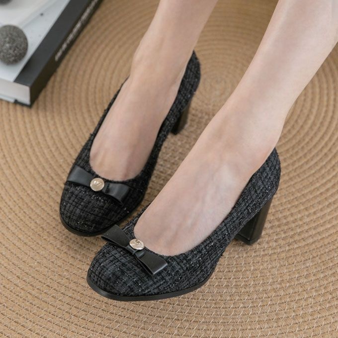 분홍코끼리 위드유 리본 펌프스(6cm)