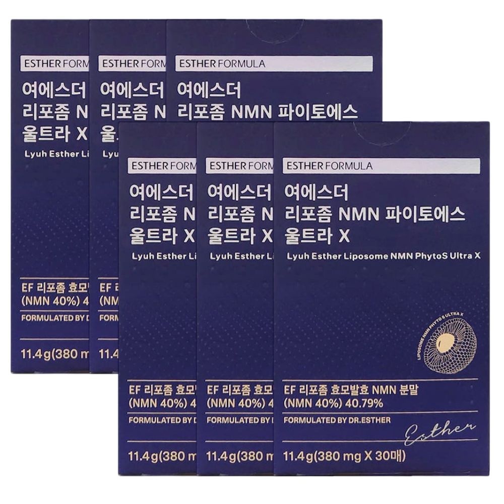 여에스더 리포좀 NMN 파이토에스 울트라 X 엔엠엔 필름 380mg 30매 x 6개