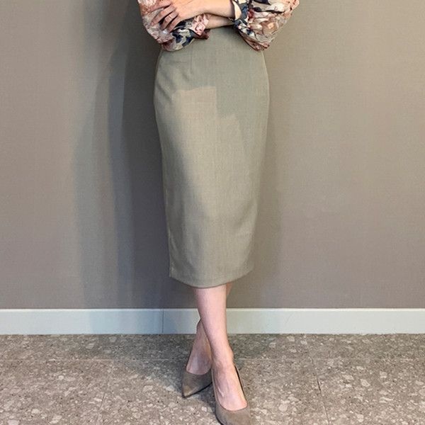 Straight.Back Slit Skirt [ASSQ9SK03]