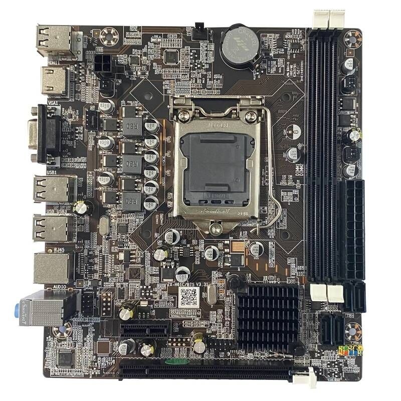 [해외] 마더보드 메인보드 H61M LGA 1155 마더 보드 H61 인텔 칩셋 SATA2.0 포트 소켓 DDR3 지원 LGA1155 PCI E 8X