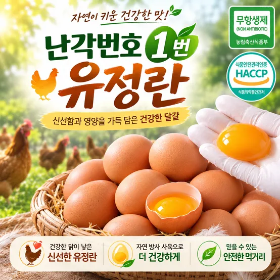 프리미엄 유정란 40구 난각번호1번