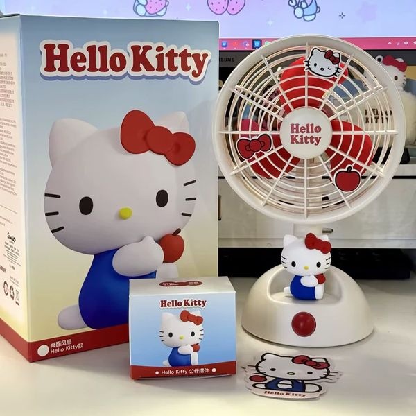 [해외] 샤오미 MarTUBE 산리오 HelloKitty 헬로키티 무선 선풍기 탁상용 저소음 미니 선풍기