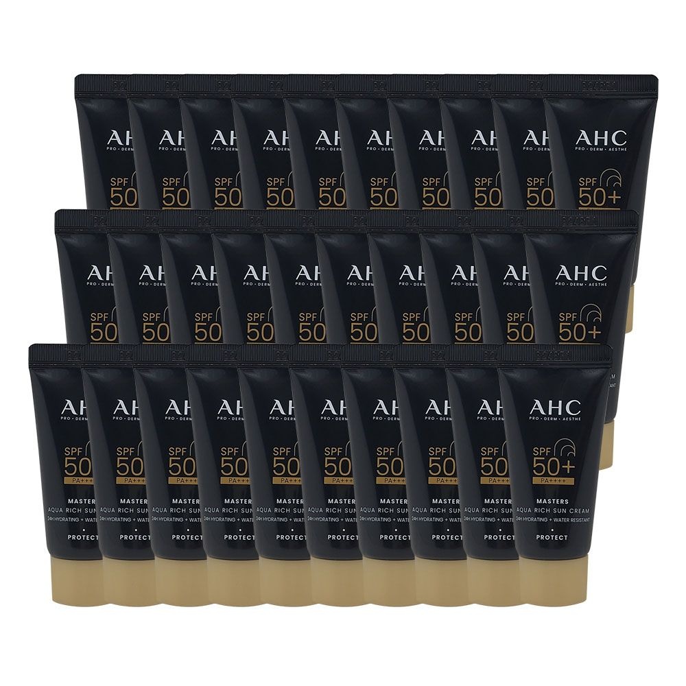AHC 마스터즈 아쿠아 리치 선크림 10ml(SPF50+) 워터프루프 휴대용 30개 So