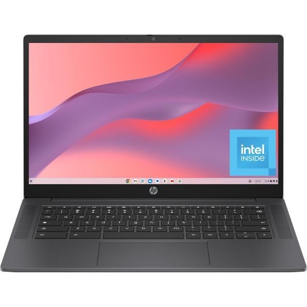 HP [해외] HP 크롬북 14인치 노트북 HD 디스플레이 인텔 N100 프로세서 8GB RAM 128GB UFS UHD 그래픽 크롬 OS 칠판 회색 14a nf0099nr 25037