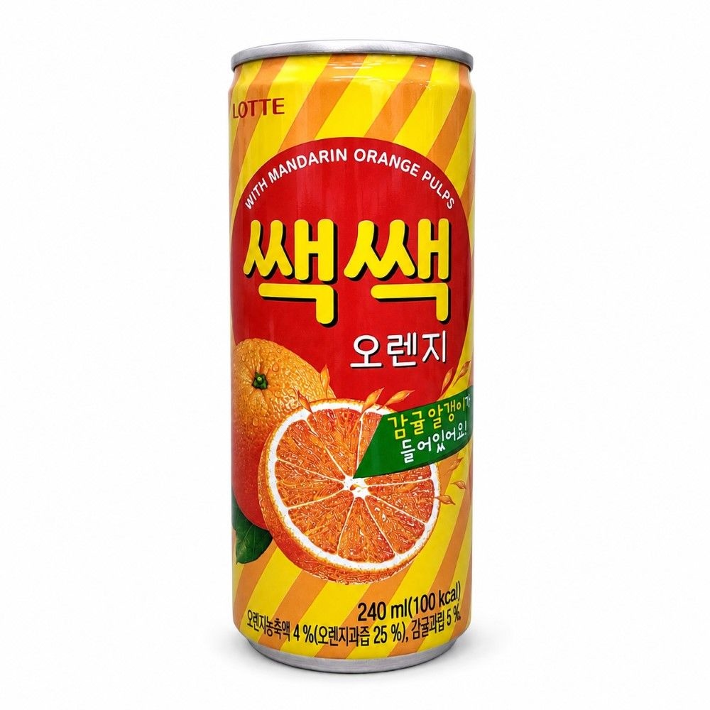 롯데 쌕쌕 오렌지 240ml 60개 대량구매