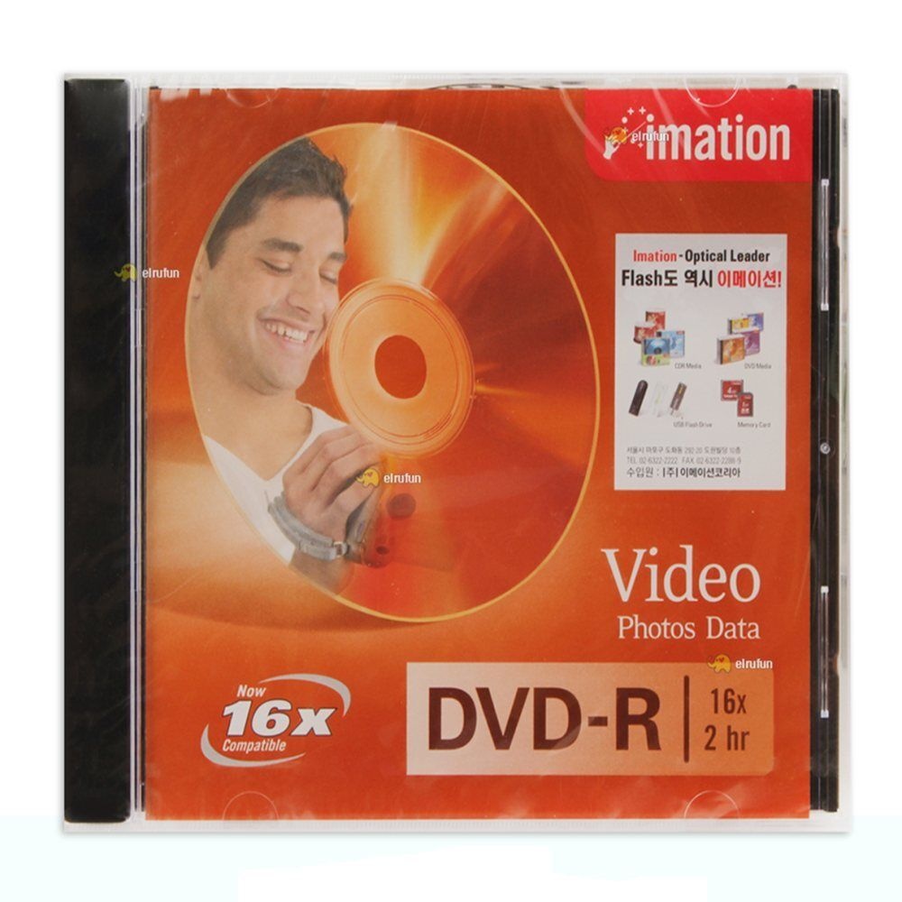 투윤 IMATION DVDR 공DVDR DVD-R 16X 2HR 슬림케이스 1P 데이터저장 광디스크 DVDCD