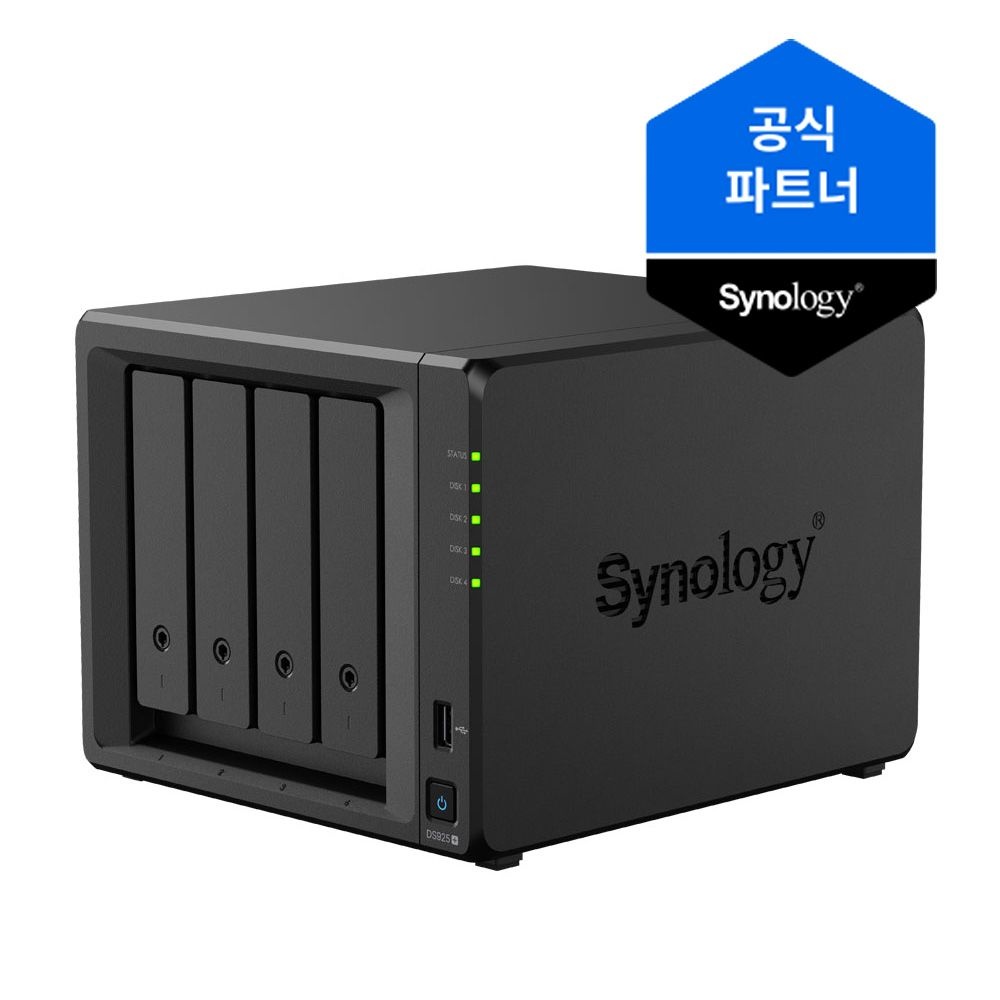 시놀로지 [10% 카드할인] 시놀로지 나스 DS925+ (4베이) 기업용 NAS구축 케이스