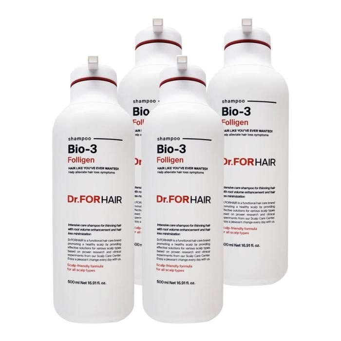 닥터포헤어 바이오3 폴리젠 탈모완화 샴푸 500ml 4개 Ss
