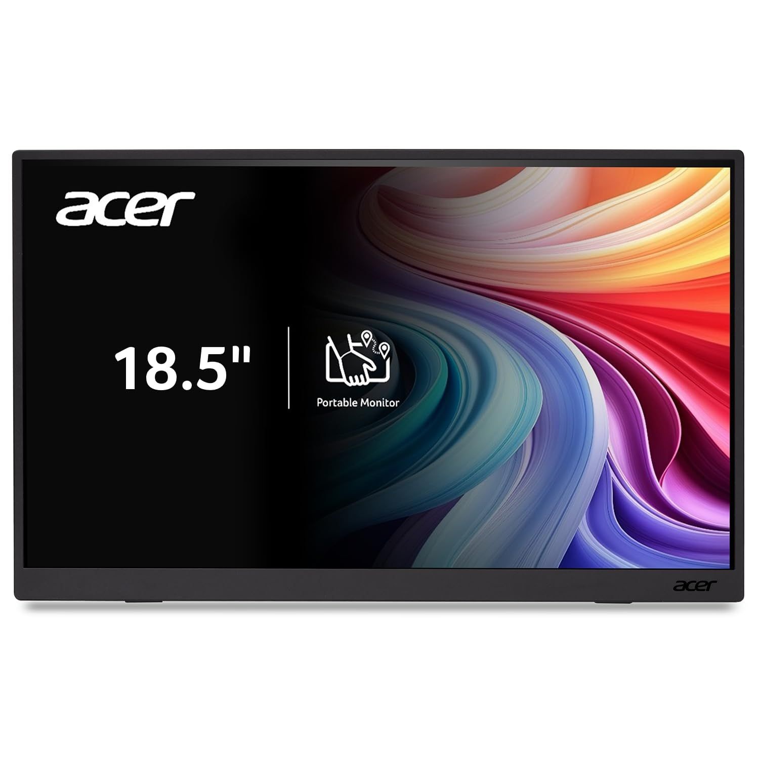Acer 휴대용 모니터 | 18.5인치 FHD IPS 적응형 동기화 지원(FreeSync 호환) 슬림 디자인 노트북 PC/Mac용 외장 100Hz USB 3.1