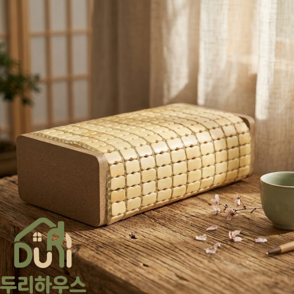 두리하우스 건강한 찜질방 천연소재 대나무베개 경추베개 마작베개