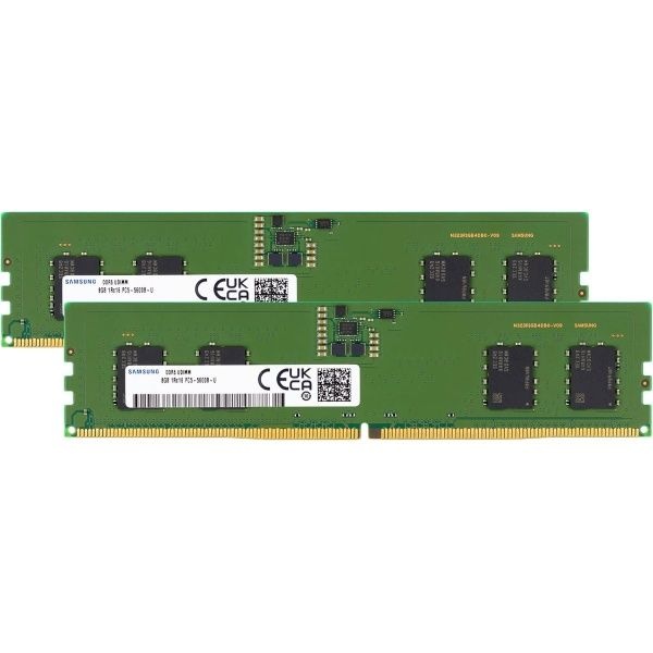 삼성 16GB (2x8GB) DDR5 5600MHz PC5-44800 CL46 UDIMM 1Rx16 싱글 랭크 1.1V 비ECC DIMM 288핀 데스크톱 컴퓨터 RAM 메모리