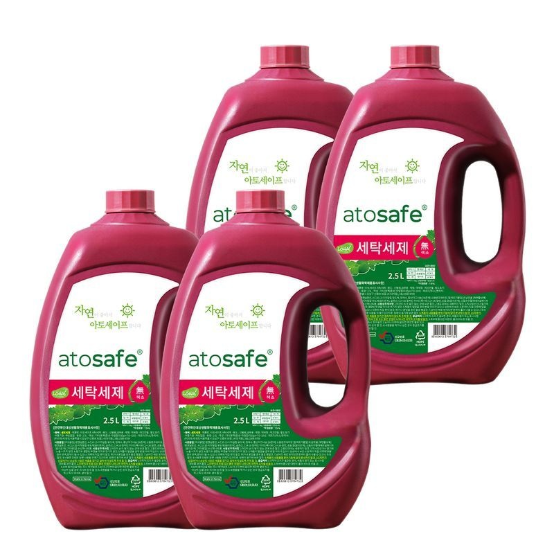 아토세이프 액체 세탁세제 2.5L 4개