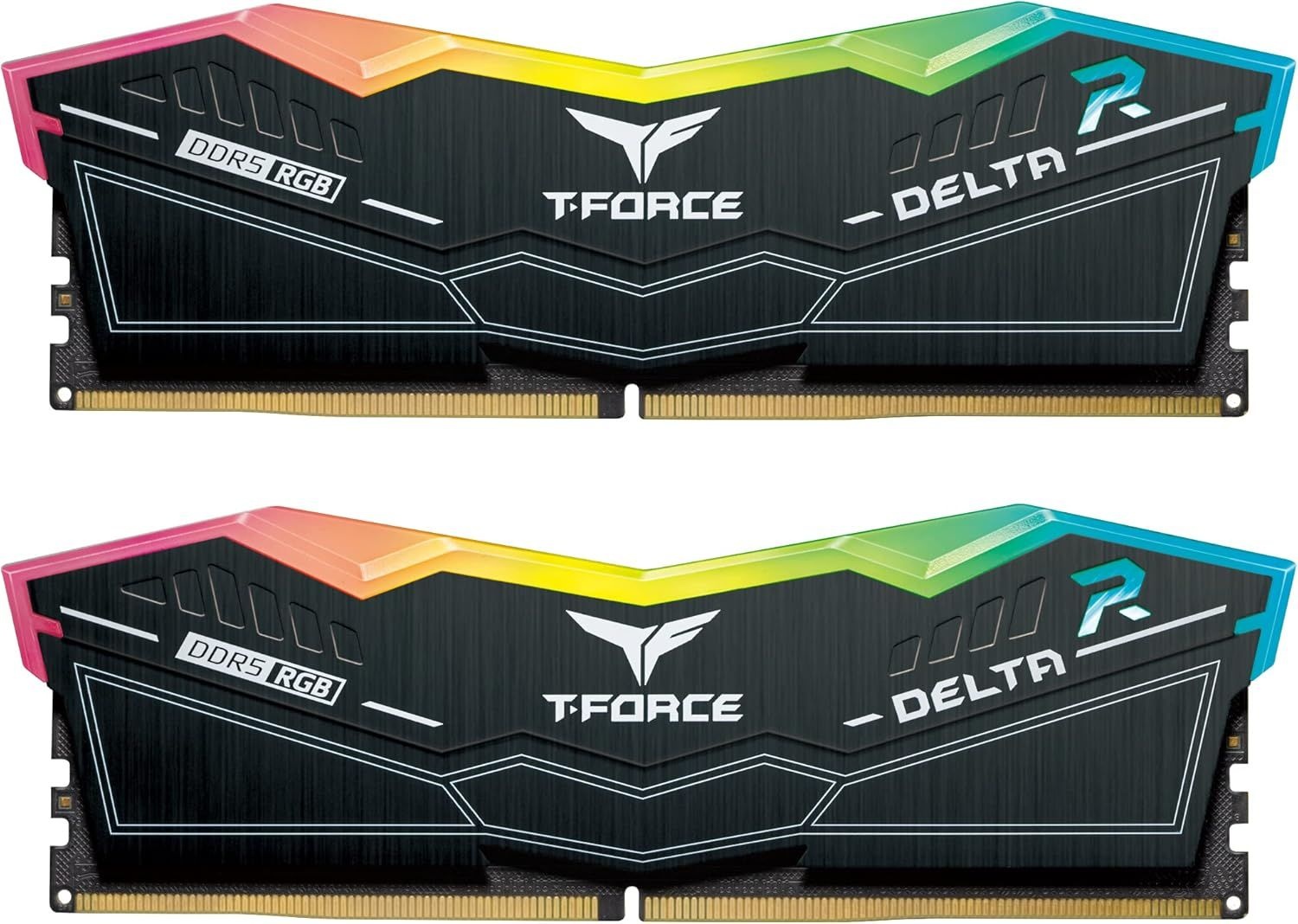 팀그룹 T-포스 델타 RGB DDR5 램 32GB(2x16GB) 6000MHz PC5-48000 CL38 인텔 XMP 3.0 및 AMD 엑스포 호환 데스크톱 메모리 모듈