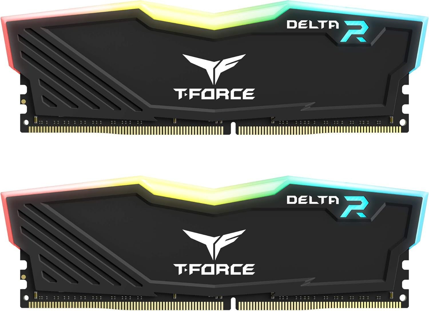 TEAMGROUP T-Force 델타 RGB DDR4 16GB (2x8GB) 3200MHz (PC4-25600) CL16 데스크톱 메모리 모듈 램 블랙 - TF3D416G3200HC16CDC01