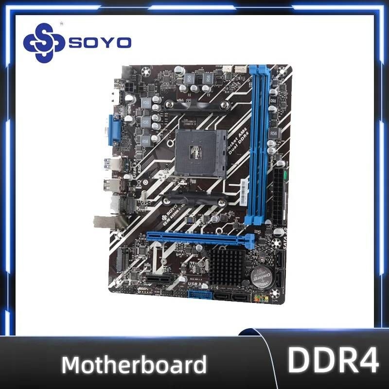 [해외] 마더보드 메인보드 SOYO 전체 새 마더 보드 AM4 A320M.2-VH AMD DDR4 메모리 M.2 슬롯 ssd VGA 데스크탑 메인 200GE 3000G 3500 3600