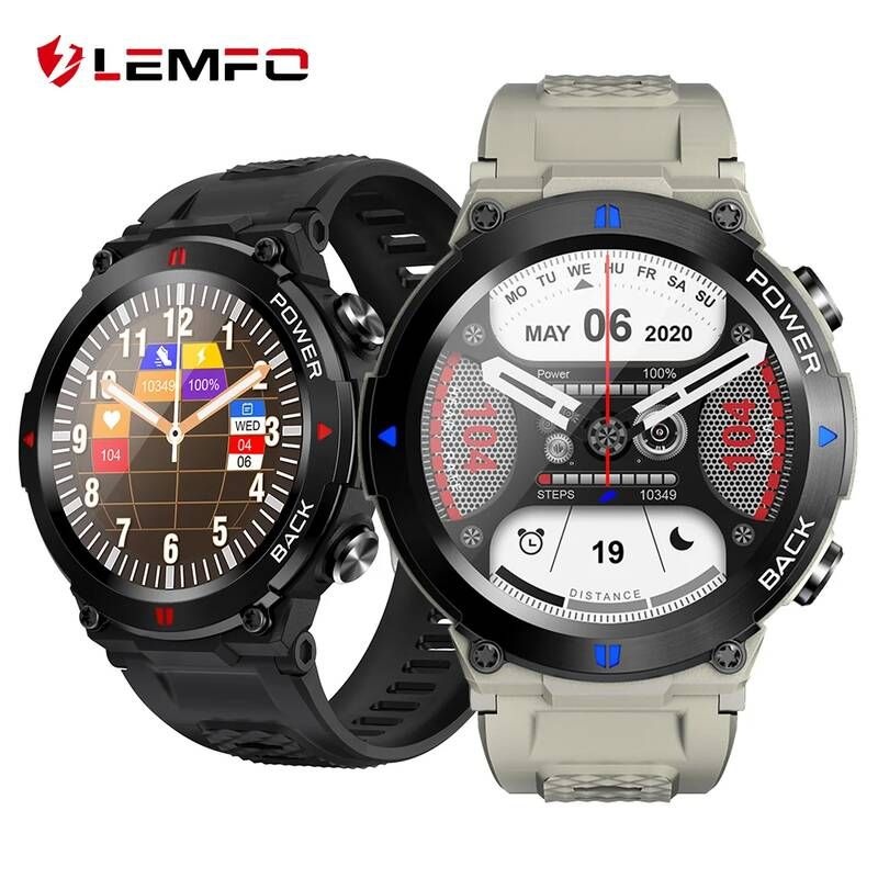 [해외] 스마트워치 LEMFO 스마트 워치 블루투스 전화 스포츠 피트니스 시계 400mAh smart시계 남자 360*360 HD 풀 터치 안드로이