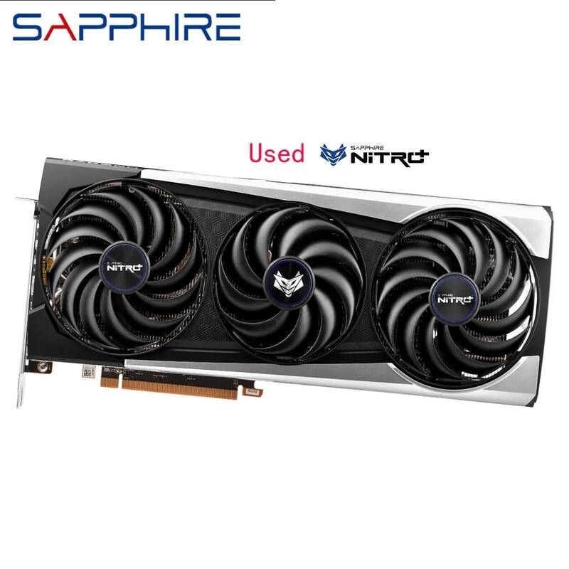 [해외] 사파이어 RX 6700 XT RX6700 6700XT 니트로 비디오 카드 GPU AMD Radeon RX6700XT 12GB OC 그래픽 컴퓨터 게임 데스크탑 PC
