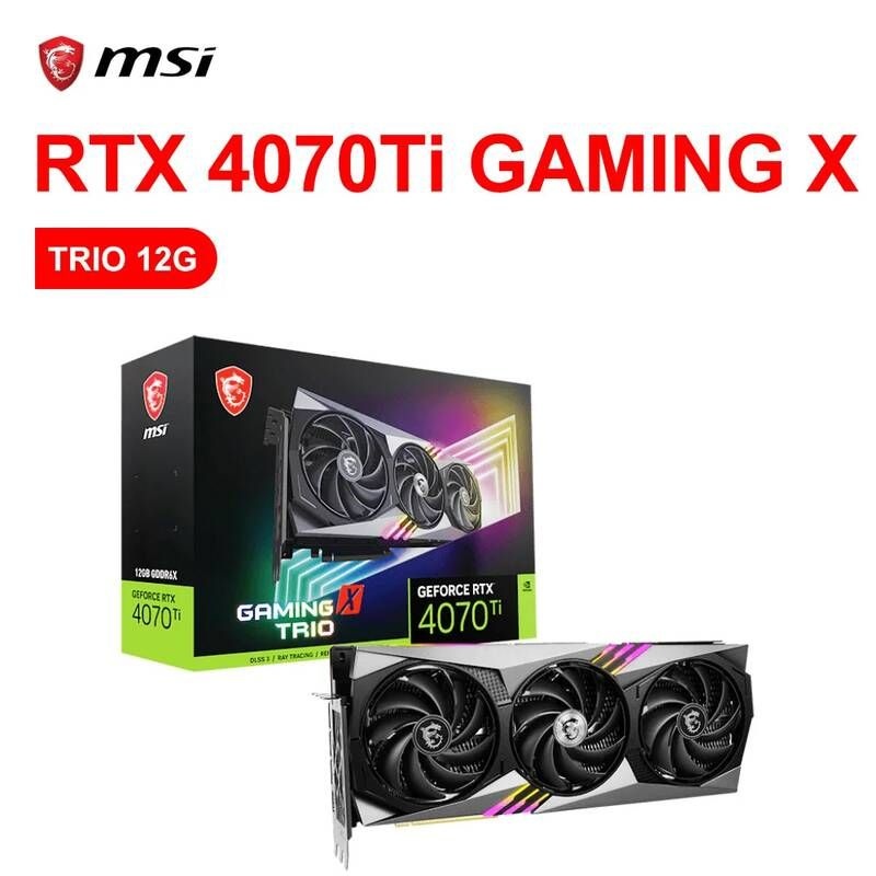 [해외] MSI- GeForce RTX4070TI RTX 4070Ti SUPRIM X 12G 그래픽 카드 12GB GDDR6X 4NM 192Bit 16Pin 게임용 GPU 비디오 placa de vide