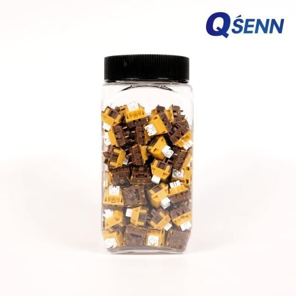UnKnown BSUN 기계식 축교환스위치 Bsun 케이스 100개 패키지 저소음 달고나라떼 택타일 5핀 40G 4052527