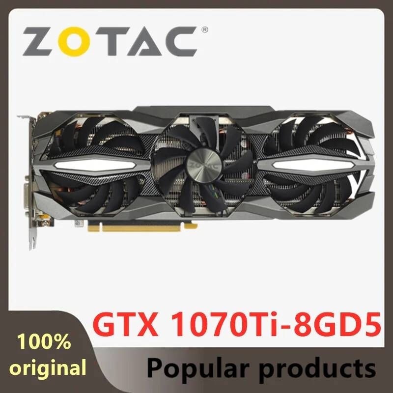 [해외] ZOTAC GTX 1070 Ti 1070Ti 8GB 게임용 GPU 비디오 카드 NVIDIA GeForce GTX1070 GTX1070Ti 그래픽 데스크탑 PC 컴퓨터 게임 VGA