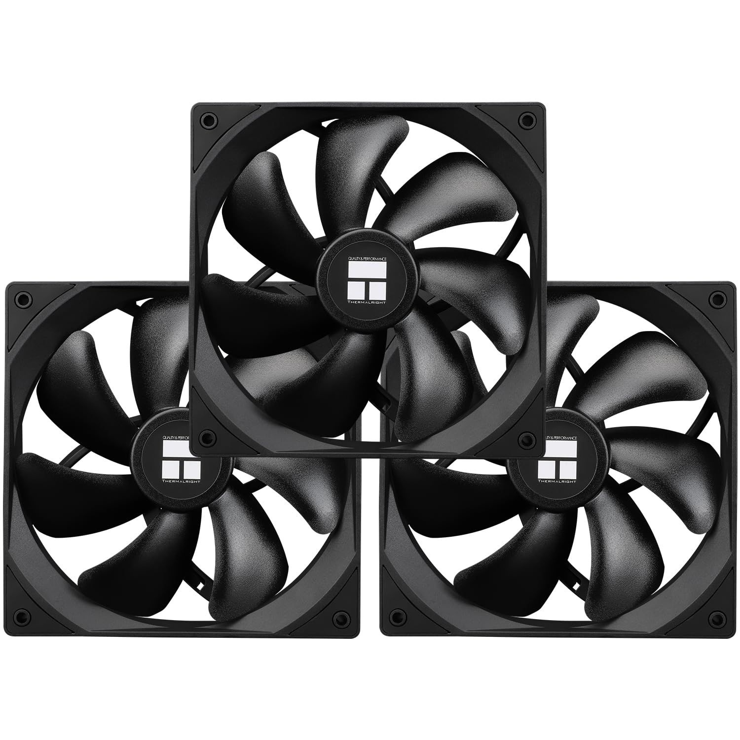 Thermalright TL-C14C X3 CPU 케이스 팬 140mm, PWM 사일런트 컴퓨터 1500RPM 속도, 냉각 블랙 팬, 3개 수량