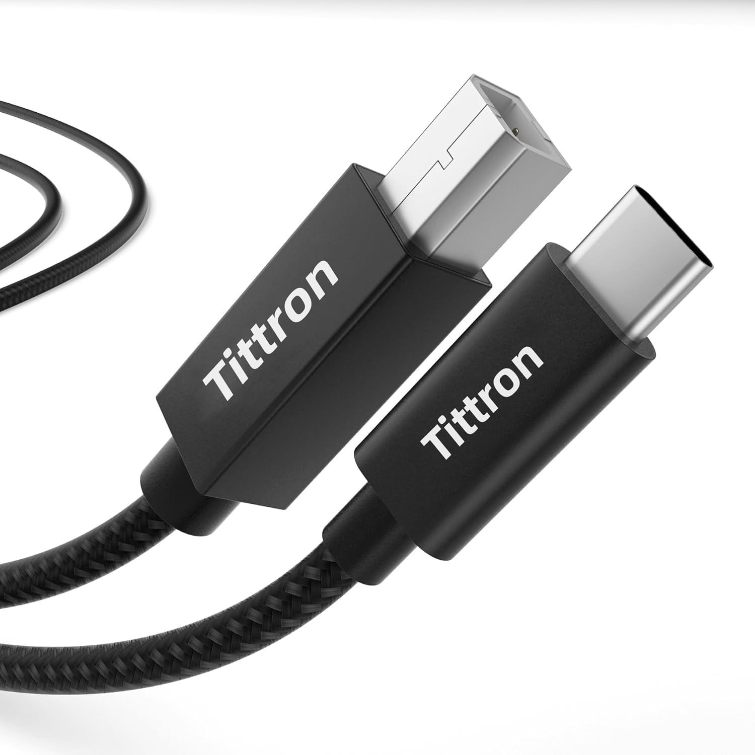 미디 키보드, 컨트롤러 및 오디오 인터페이스용 dynattenik Tritton 1m USB-C to USB-B MIDI 케이블, 시퀀서용 Studio USB C DAW,
