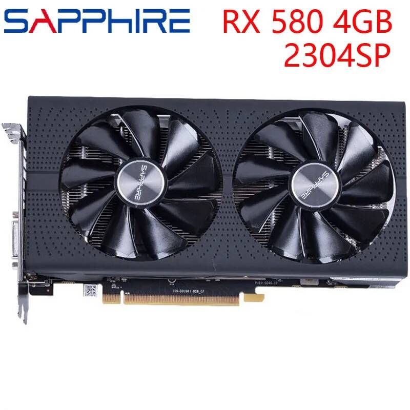 [해외] 사파이어 비디오 카드 RX 580 4GB 256Bit GDDR5 그래픽 AMD 500 시리즈 VGA RX580 DisplayPort DVI
