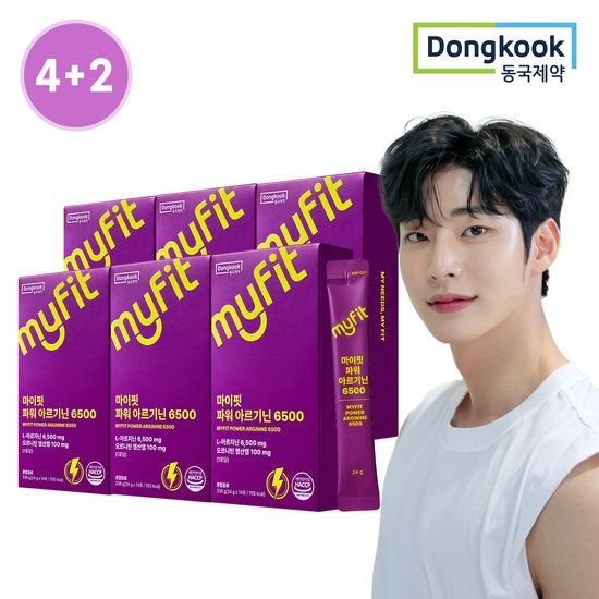 [4+2] 동국제약 마이핏 파워 아르기닌 6500 총 6박스