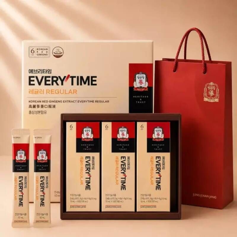 한국인삼공사 정관장 홍삼정 에브리타임 30포 +쇼핑백 레규러 밸런스 리미티드 선물세트 당일발송