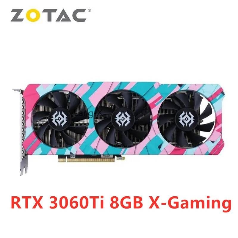 UnKnown [해외] ZOTAC-RTX 3060 Ti 3060Ti 8GB GPU 비디오 카드 GeForce RTX3060 12GB RTX3060Ti 그래픽 NVIDIA 컴퓨터 게임 데스크탑 PC