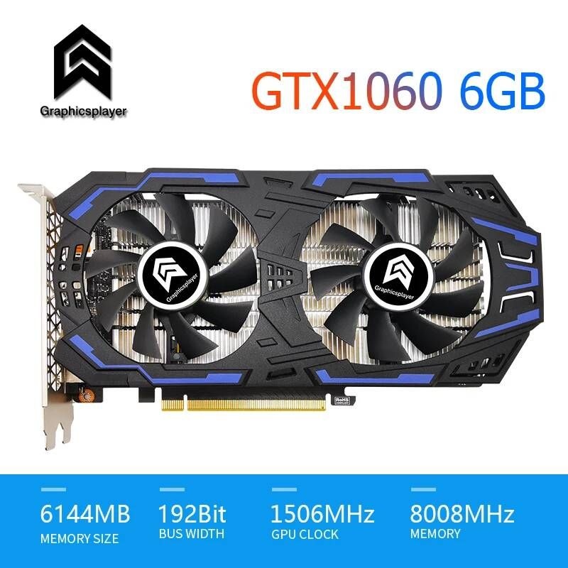 UnKnown [해외] Graphicsplayer 컴퓨터 그래픽 GTX1060 6GB 카드 placa de video pc Nvidia 게임용 3gb Gtx 비디오