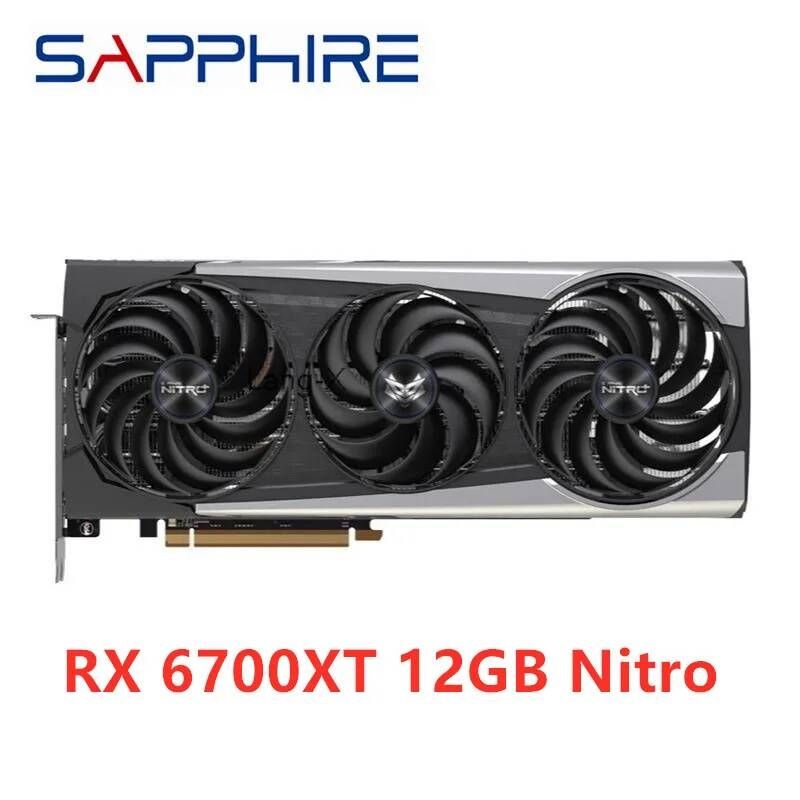 [해외] 사파이어 RX 6700 XT 6700XT RX6700 니트로 12GB GPU 비디오 카드 AMD Radeon RX6700XT 그래픽 데스크탑 PC 사무실 컴퓨터 게임