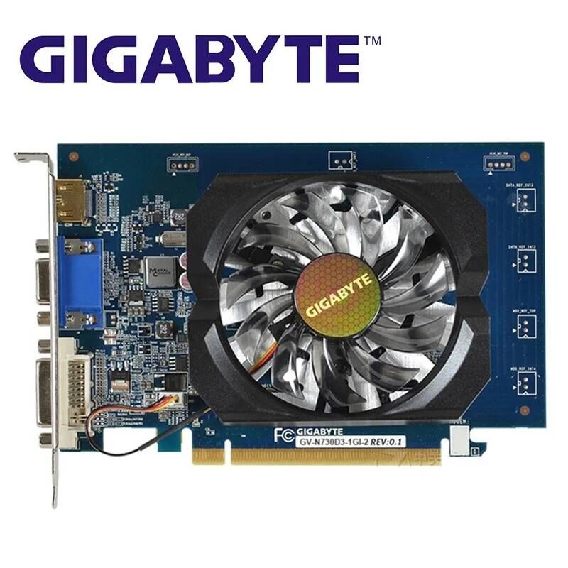 [해외] 기존 GT 730 1GB 그래픽 카드 GV-N730D3-1GI D3 GDDR3 비디오 nVIDIA Geforce 1G Hdmi Dvi VGA 사용