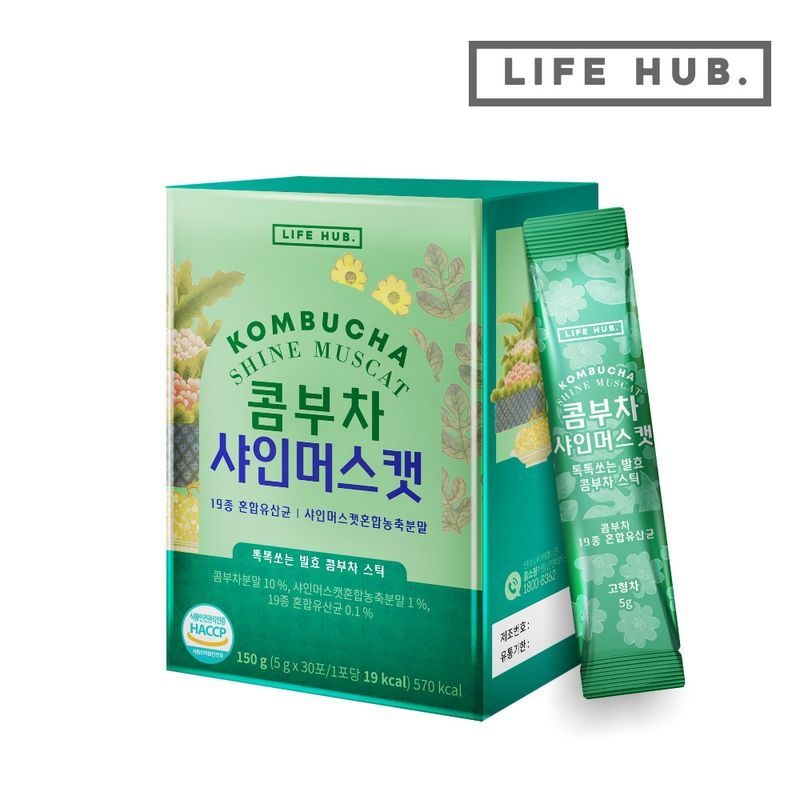라이프허브 콤부차 샤인머스캣 1세트 (5g x 30포)
